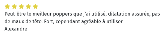 Avis client sur le poppers FUCK & FIST Amyl Ultra Strong 24 ml