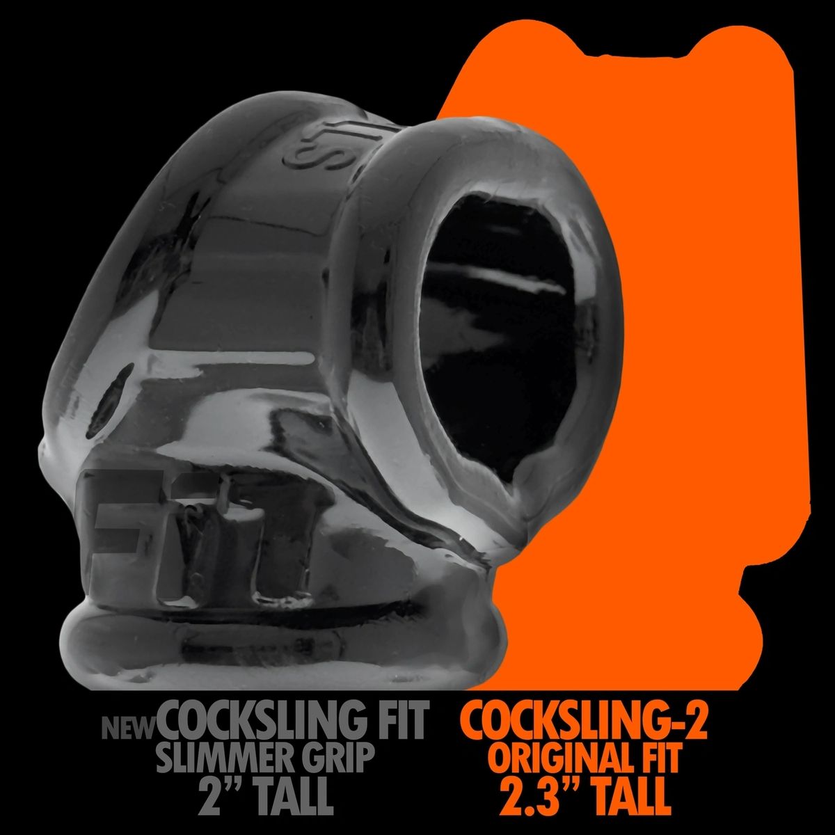 Comparatif de taille entre Cocksling Fit et Cocksling-2 de Oxballs